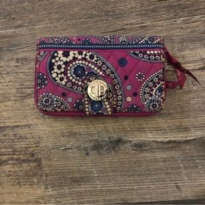 Vera Bradley Turnlock Wallet in Boysenberry EUC